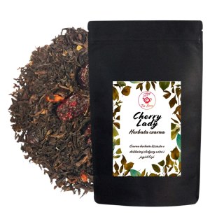 Herbata Czarna Liściasta "Cherry Lady" 100g o aromacie wiśni i jagód Goji.