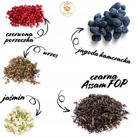 Herbata Czarna Liściasta "Roselle" 50g o aromacie jagód i wrzosu