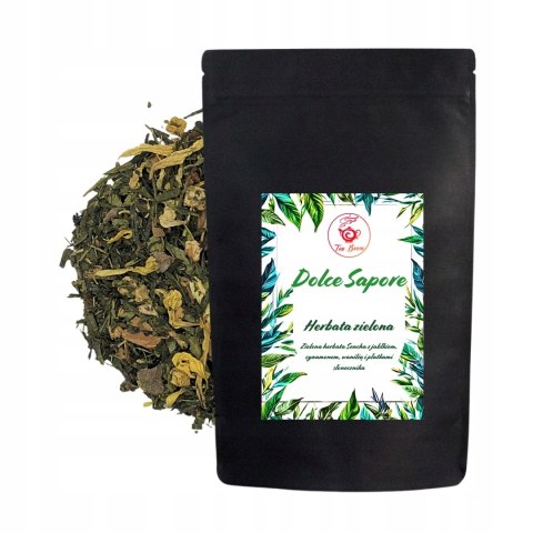 Herbata Zielona Liściasta Sencha "Dolce Sapore" 50g z jabłkiem, cynamonem