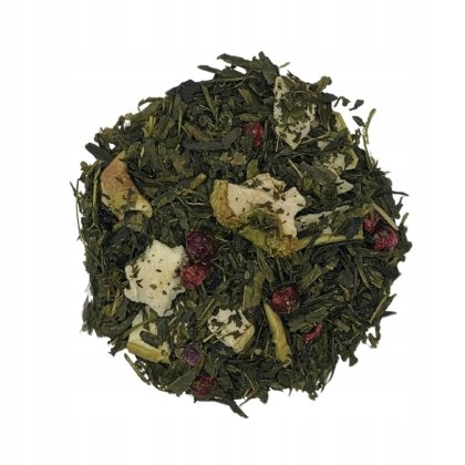 Herbata Zielona Liściasta Sencha "Letni Sad" 100g z jabłkiem i porzeczkami