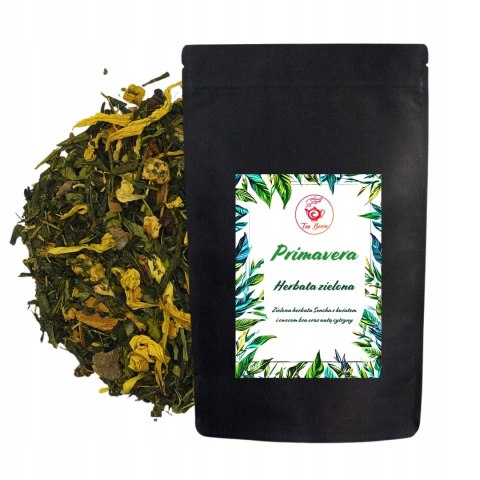 Herbata Zielona Liściasta Sencha "Primavera" 50g kwiatem i owocem bzu