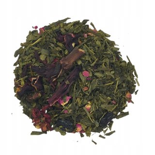 Herbata Zielona Liściasta Sencha "Winny Ogród" 50g z winogronem, hibiskusem