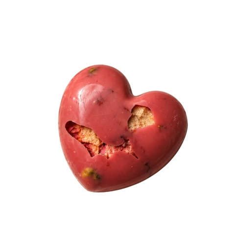 Serce czekoladowe z Białej Czekolady – Truskawka i Pistacje